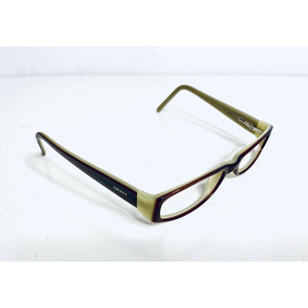 Dkny Brown Cream Rectangular Frame Glasses - image 3